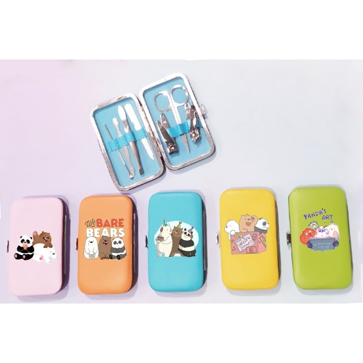 set bấm móng tay ba anh em gấu BMTI11 bộ dụng cụ làm móng mini đa năng cute dễ thương