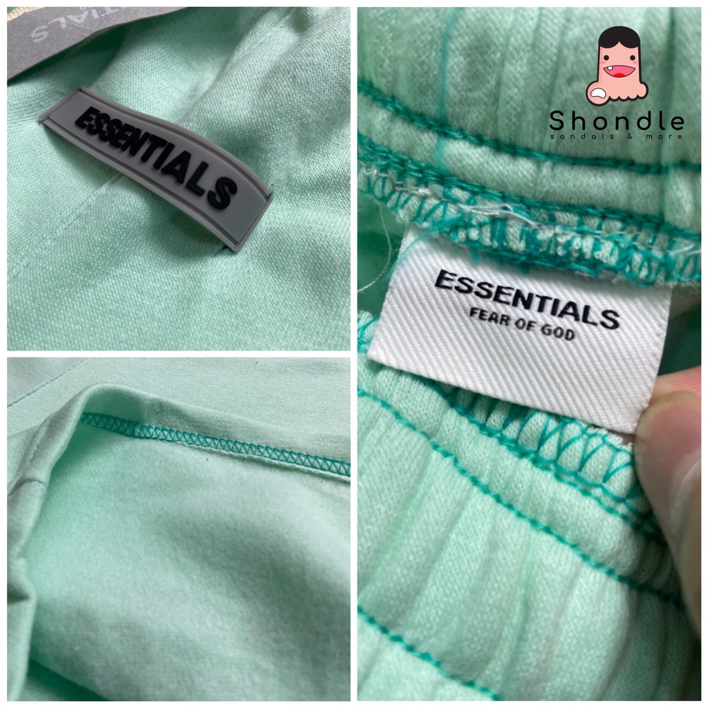 Quần Short  Essentials Nỉ - Vải Chất Cao Cấp - QSE Xanh Mint