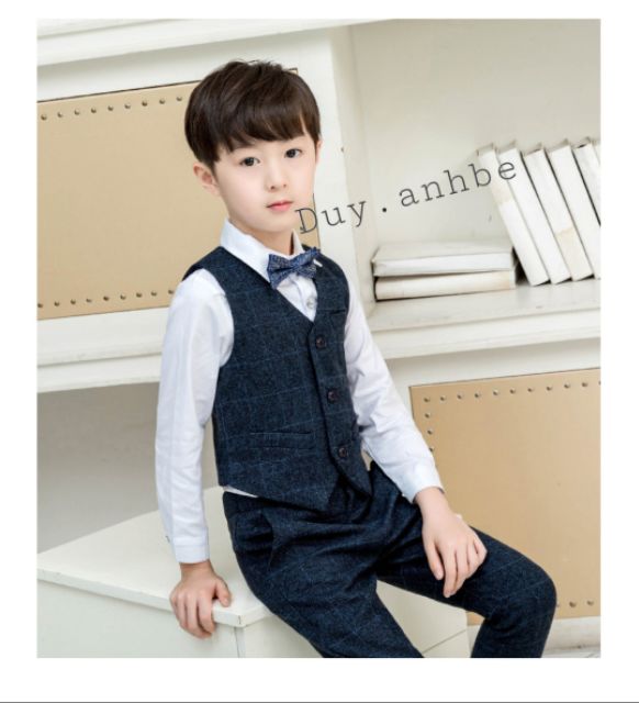 Bộ vest dạ cho bé trai