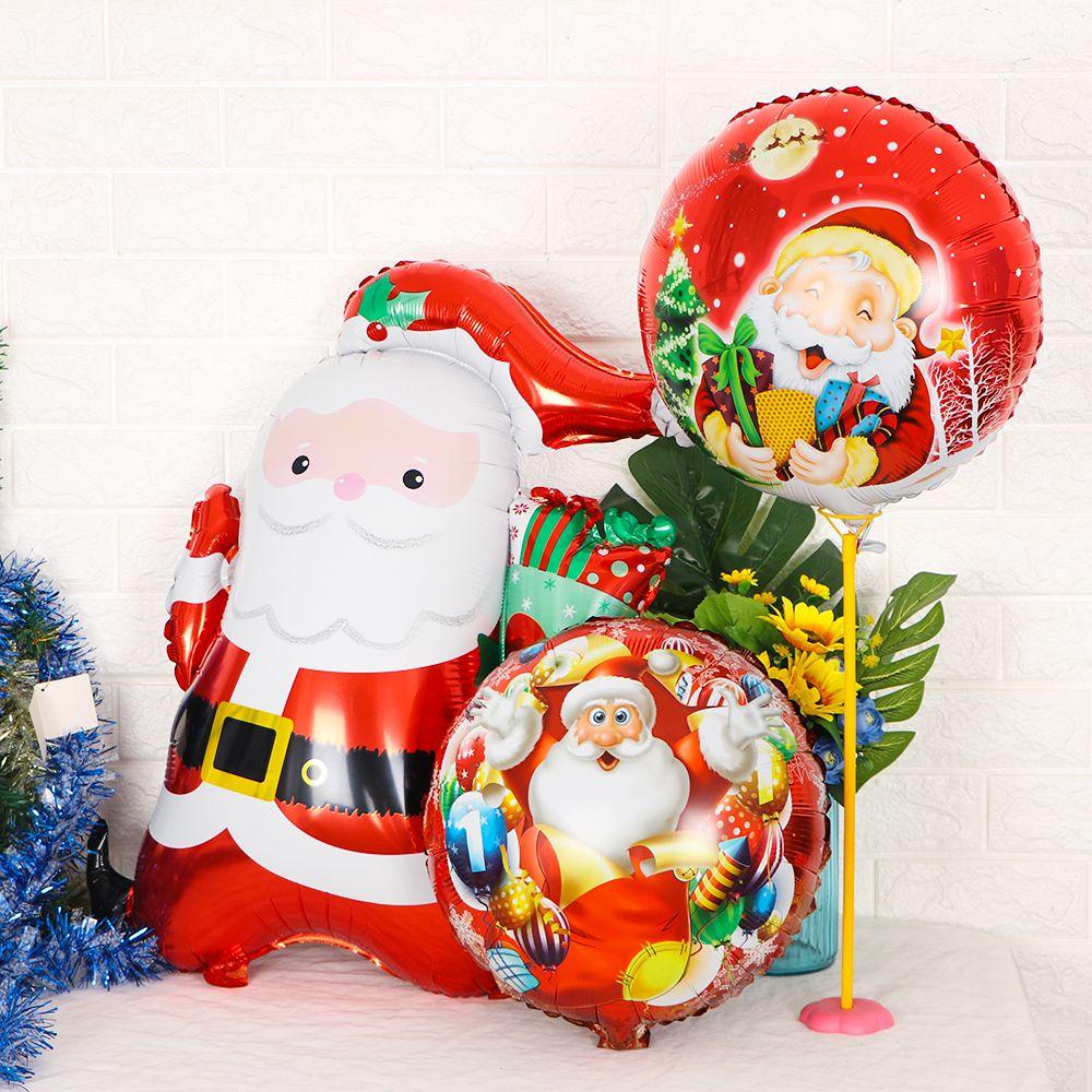 Bong Bóng Hình Ông Già Noel Hoạt Hình Trang Trí Giáng Sinh
