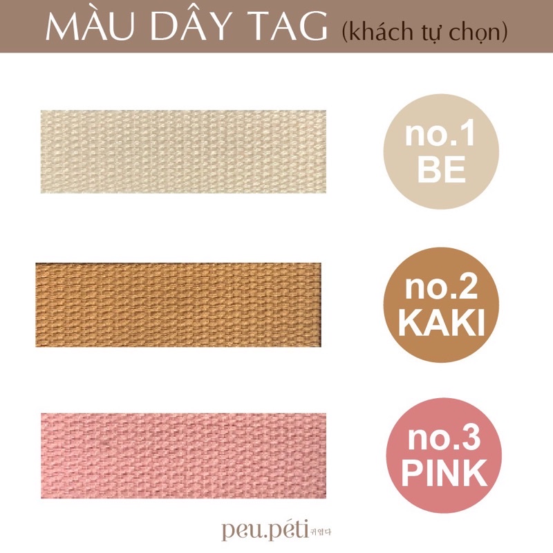 Name tag THÊU TÊN BÉ THEO YÊU CẦU  tặng kèm lục lạc đáng yêu