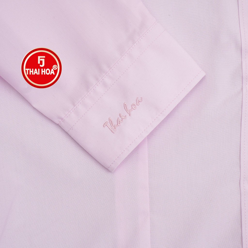Áo sơ mi nữ Thái Hòa 047-03-01 vải cotton mềm mại thoáng mát màu hồng