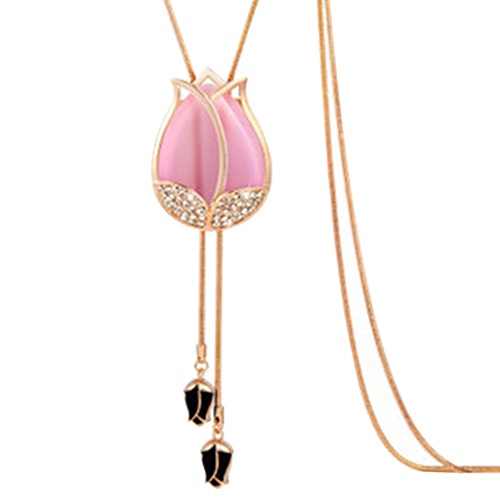 Dây chuyền hợp kim hình hoa tulip xinh xắn cá tính sang trọng dành cho nữ