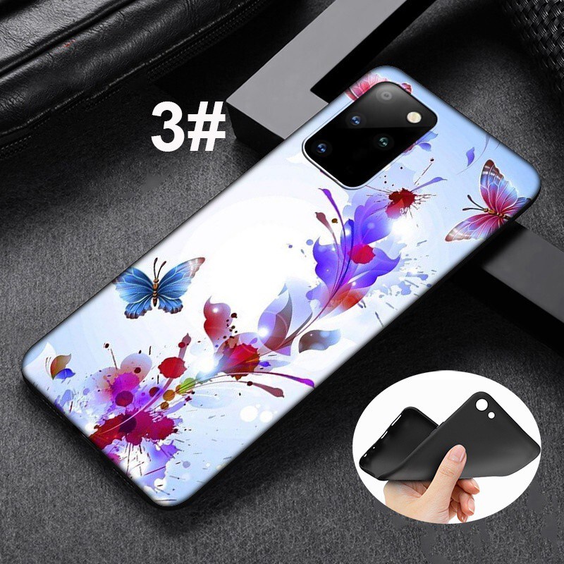 Samsung Galaxy S10 S9 S8 Plus S6 S7 Edge S10+ S9+ S8+ Soft Silicone Cover Phone Case Casing GR23 Butterfly on Roses
