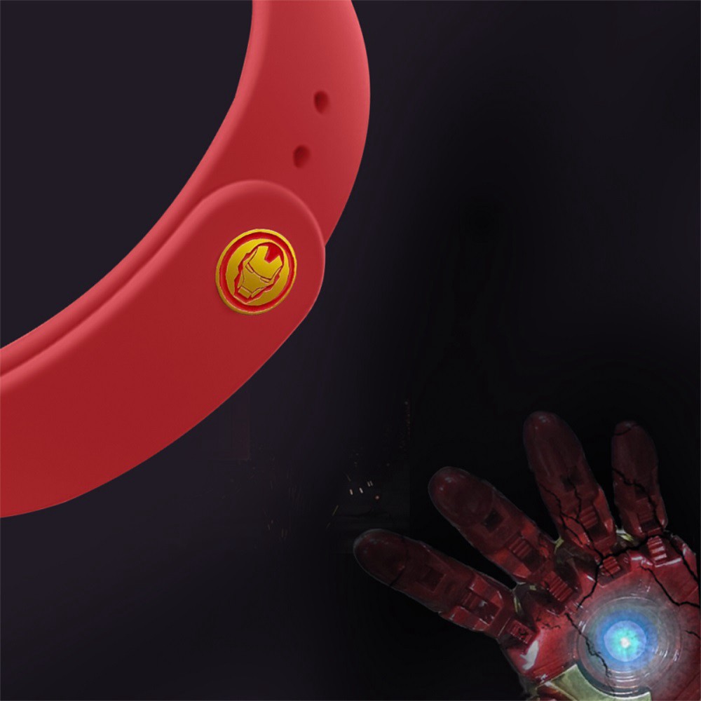 SXR KE Nút gắn trang trí vòng đeo tay sáng tạo Xiaomi Miband 3 4 5 hình siêu anh hùng Marvel 3 22