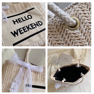 Túi Cói Hello Weekend Ren