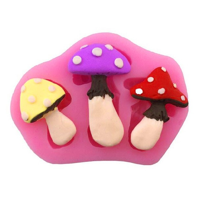Khuôn Silicone Hình Nấm Làm Bánh Kẹo Socola Trang Trí Giáng Sinh