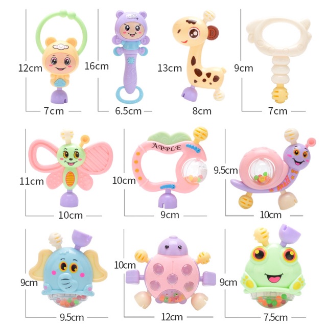 ĐỒ CHƠI XÚC XẮC 7 MÓN AN TOÀN CHO BÉ