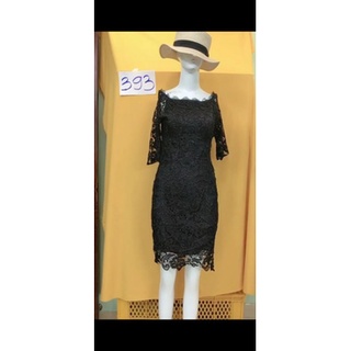 Đầm ren body bẹt vai. s393