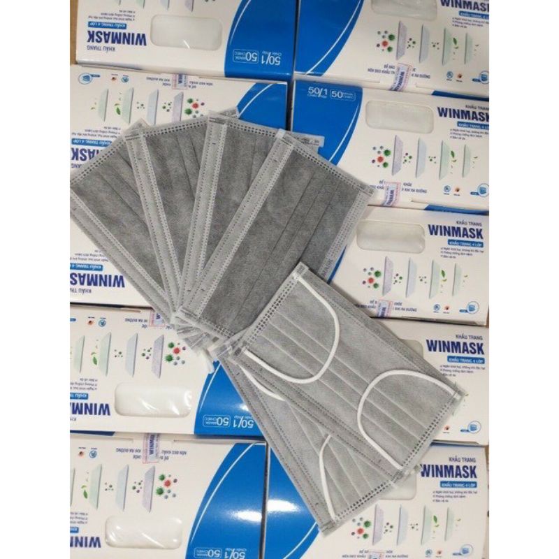 Khẩu Trang Y Tế 4 Lớp😍 Kháng Khuẩn Vải Đẹp Định Lượng Cao Giúp Tránh Bụi Bẩn Vi Khuẩn Có Hại