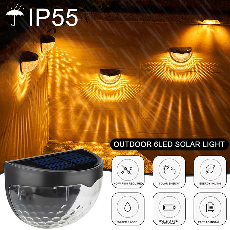 Bộ Đèn Led Năng Lượng Mặt Trời Chống Thấm Nước 55 Bóng Gắn Tường Trang Trí Ngoài Trời Kèm Phụ Kiện