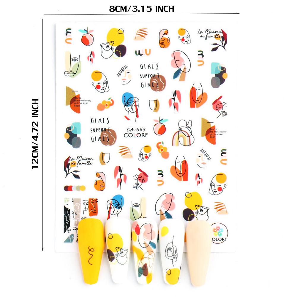 Miếng Dán Trang Trí Móng Tay Chủ Đề Mùa Hè Dễ Thương