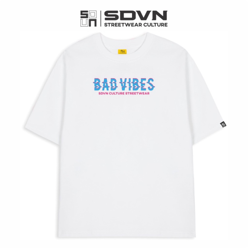 [NEW] Basic tee Oversize Ulzzang cá tính - Áo Thun Unisex Nam Nữ SDVN BAD VIBES (V147) [Thoitranghot.Store] | BigBuy360 - bigbuy360.vn