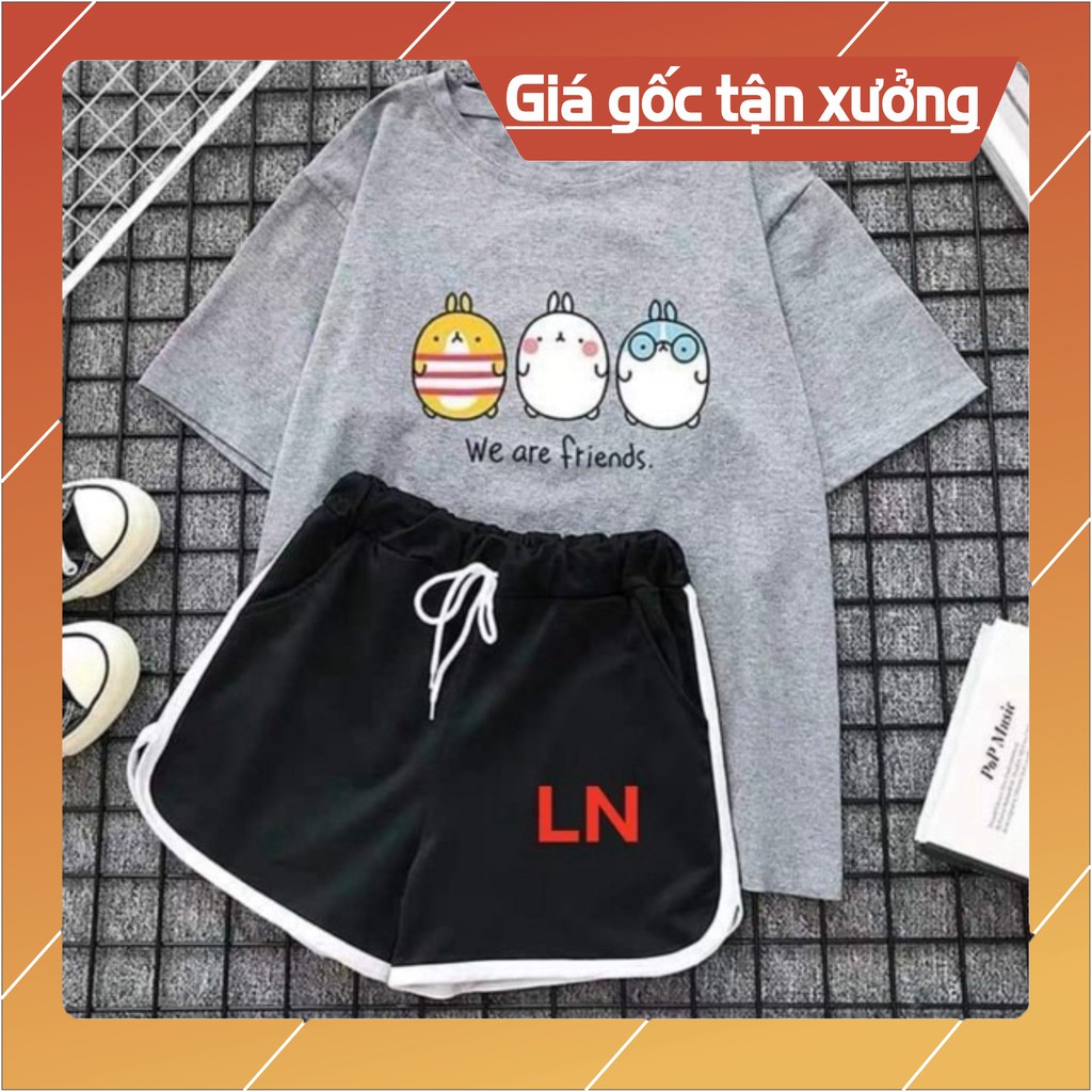Sét áo ba quả trứng + quần đùi viền LN12