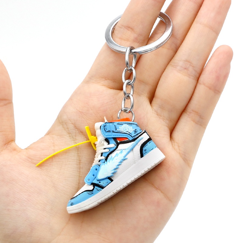 Móc Khóa Hình Giày Thể Thao AJ Trang Trí Túi Xách Phong Cách Anime Sáng Tạo