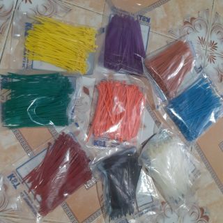 Combo 8 bịch dây rút nhiều màu 10cm