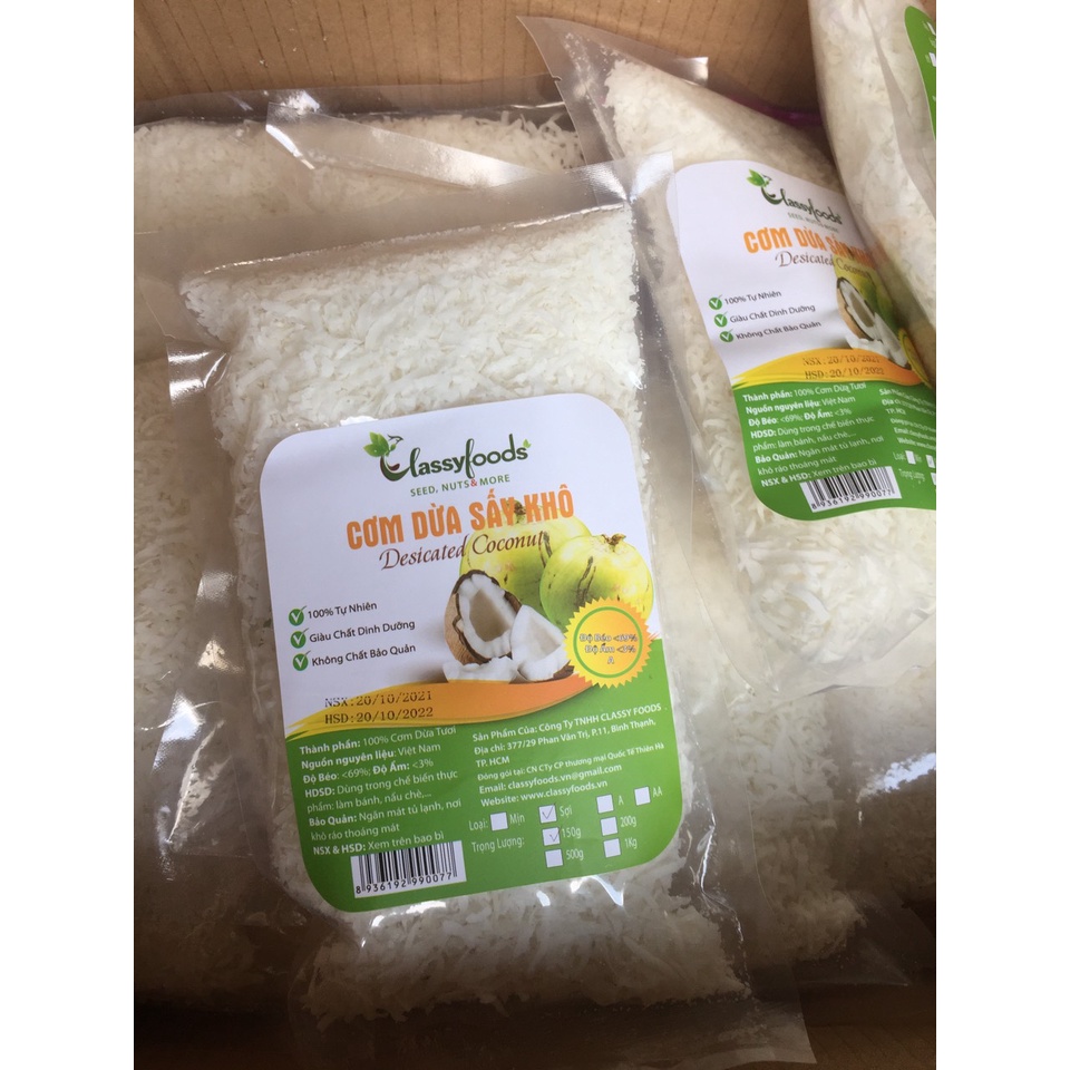 Cơm dừa sấy mịn ,sợi  date mới