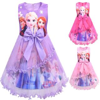 Đầm hóa trang thành nhân vật trong phim hoạt hình Frozen 2 Elsa cho bé gái