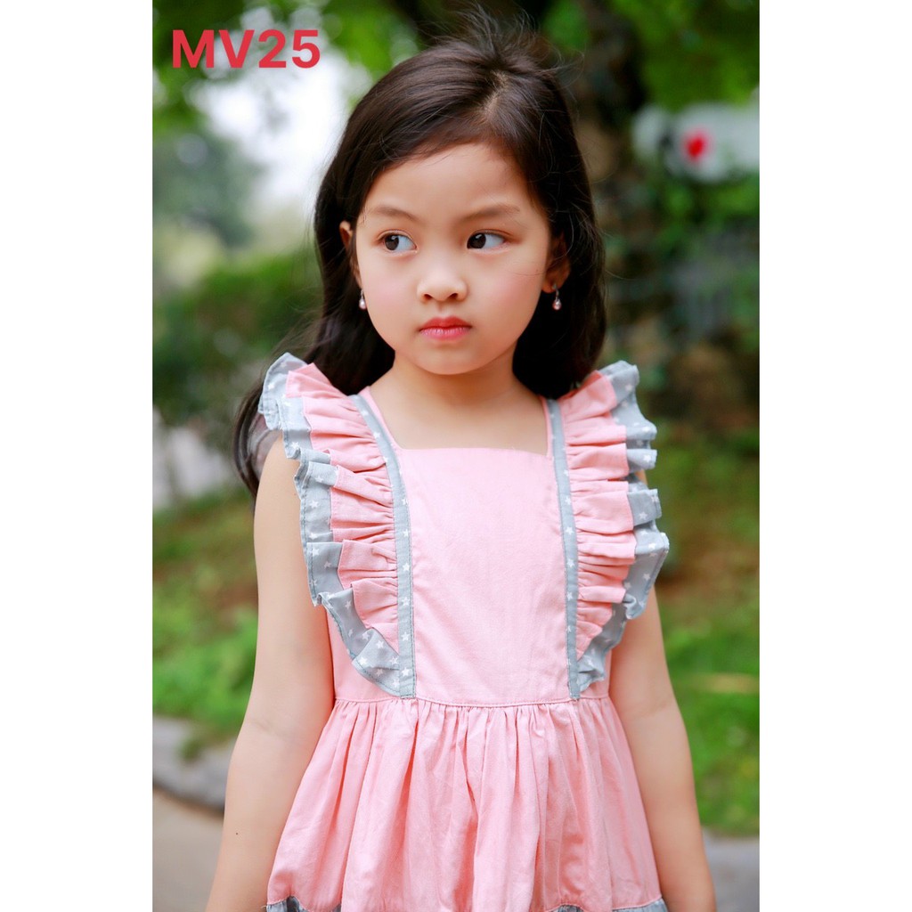 Váy Minie Rosie hồng tay cánh tiên