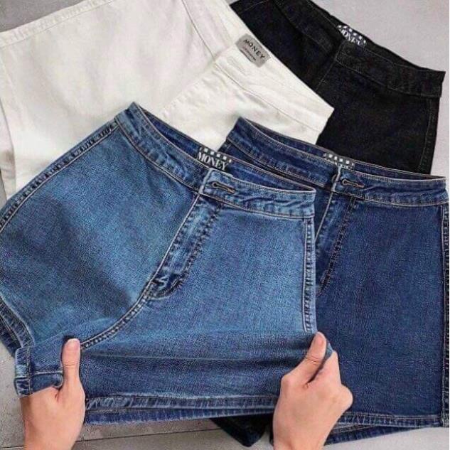 Quần Short Jean Nữ Cạp Cao Co giãn tốt