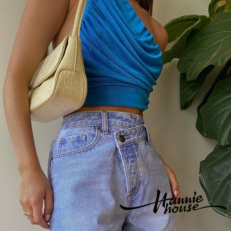 Áo Croptop Không Tay Màu Sắc Đơn Giản Quyến Rũ Dành Cho Nữ | BigBuy360 - bigbuy360.vn
