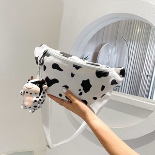 Móc khoá bò sữa bông