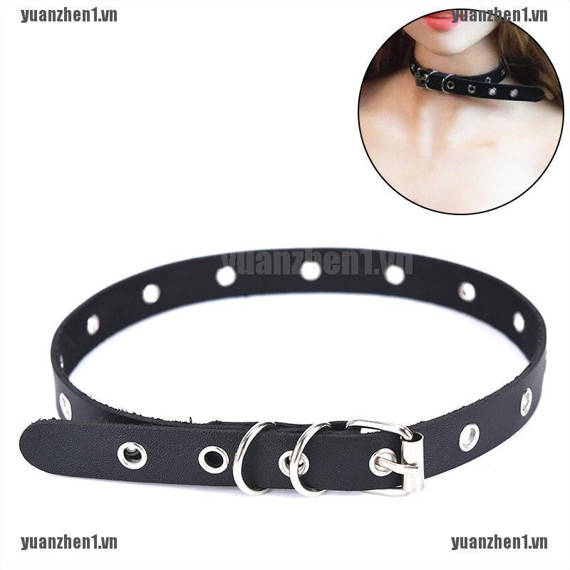 [YUANZHEN1] Vòng Cổ Choker Da Phong Cách Punk Gothic Dành Cho Nữ