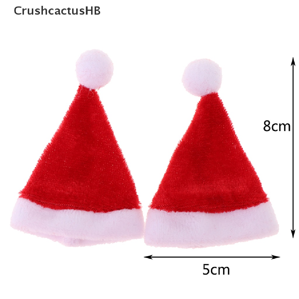 [CrushcactusHB] Set 2 Nón Ông Già Noel Mini Trang Trí Nhà Búp Bê Giáng Sinh Bán Chạy