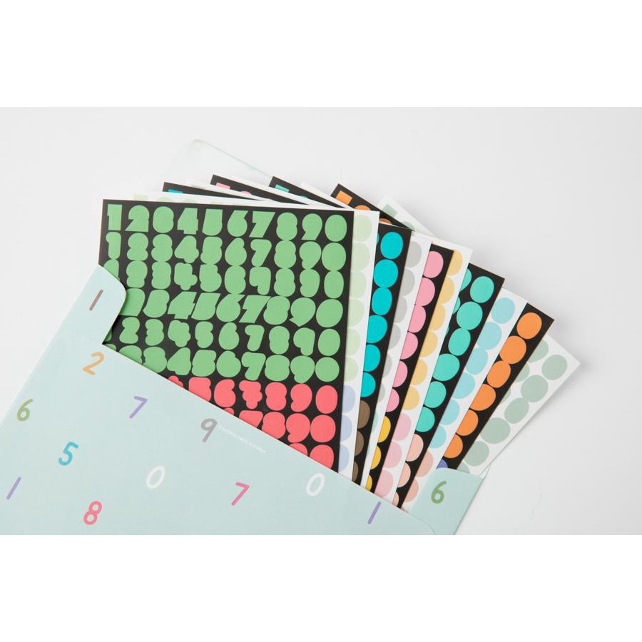 Set 10 Tấm Sticker ARTBOX Hàn Quốc Hình Số Hai Màu Đậm Nhạt