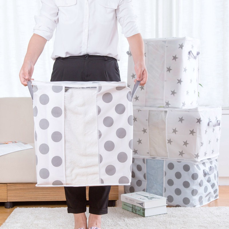 Túi HOUSEEKER vải không dệt đựng quần áo chăn gối đa năng cho gia đình