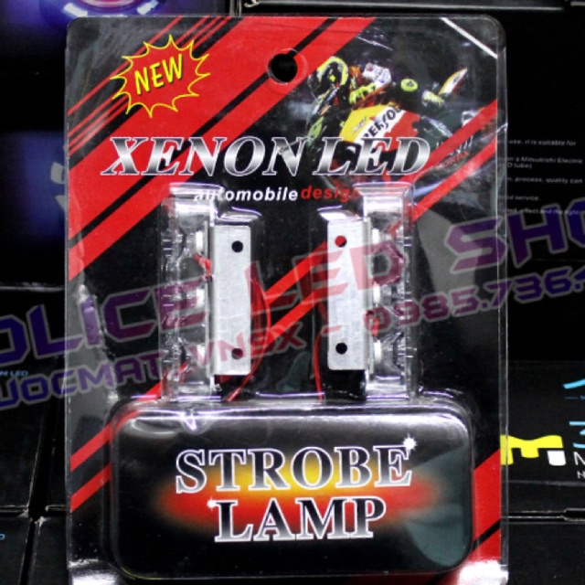 Đèn chớp police nháy liên hoàn gắn xe điện ,xe máy