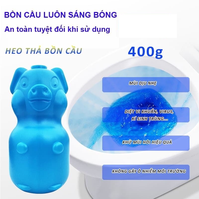 Lọ Tẩy Vệ Sinh Bồn Cầu Con Heo Khử Mùi Hôi, Diệt Vi Khuẩn Siêu Hiệu Quả - Chai Tẩy Làm Sạch Toilet