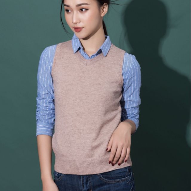 Áo len gile lông cừu hàng đẹp