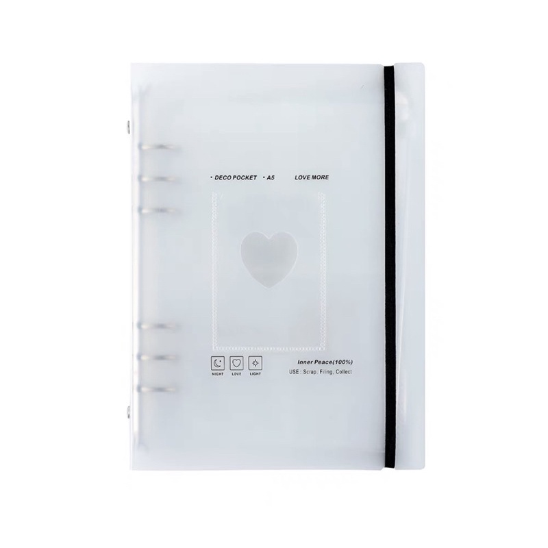 BINDER A5 NHỰA TRÁI TIM 6 CÒNG