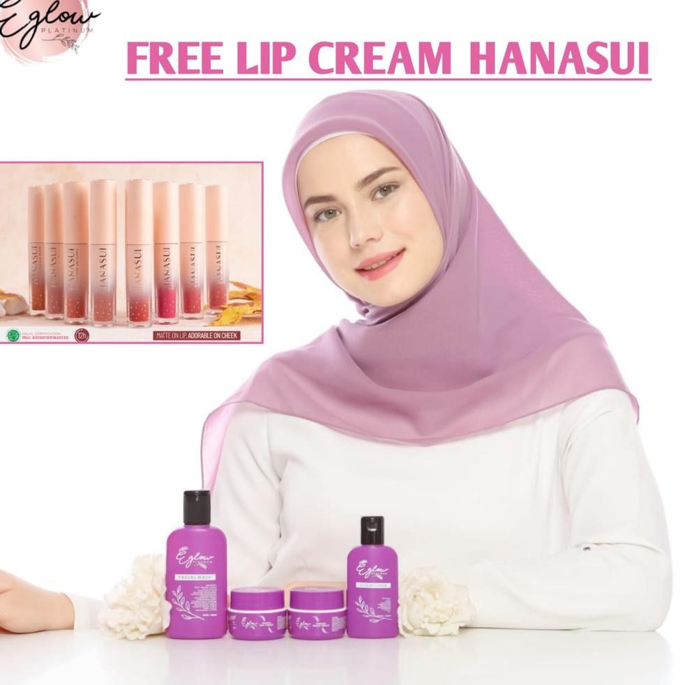 Son môi Eglow PLATINUM FREE LIP CREAM HANASUI / E GLOW PLATINUM BPOM (mã 0029) | BigBuy360 - bigbuy360.vn