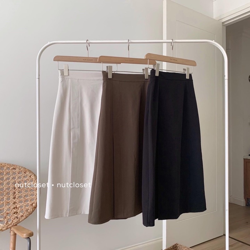 Chân Váy Dài Ulzzang, Chân váy xẻ dài lưng cao 302