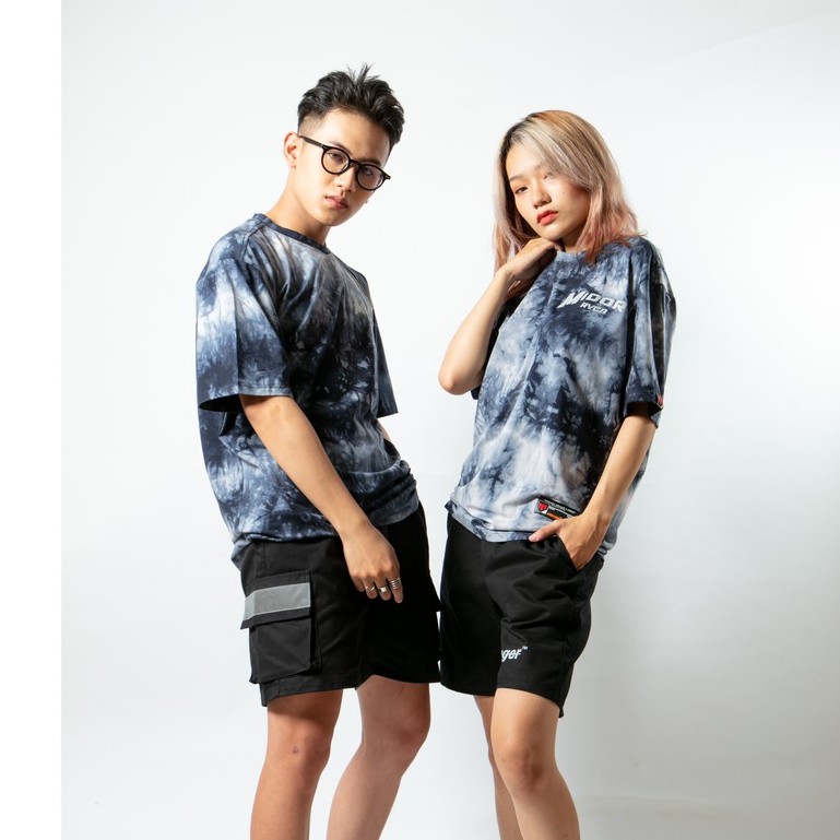 Áo thun loang màu form rộng tay lỡ nam nữ Phông tiedye Unisex phản quang Local Brand Chính Hãng Mi Midori