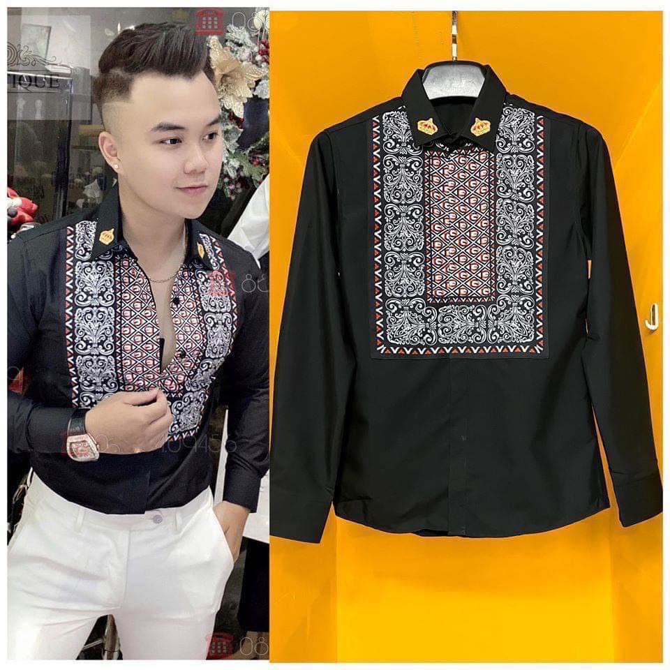 ÁO SƠMI IN THÊU HOẠ TIẾT MEN LỲ