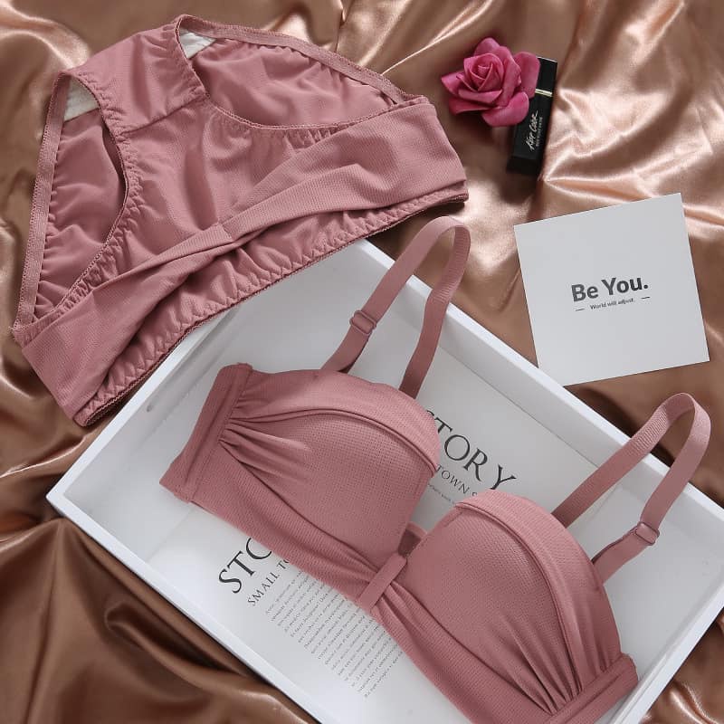 BỘ ĐỒ LÓT NỮ,ÁO LÓT NỮ, ÁO NGỰC ĐÚC SU QUẢ NGANG THÔNG HƠI KHÔNG GỌNG NÂNG NGỰC TÔN VÒNG 1 - BỘ QUẢ VUÔNG