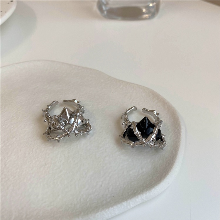 Nhẫn Hở Hình Trái Tim Phong Cách punk Thời Trang