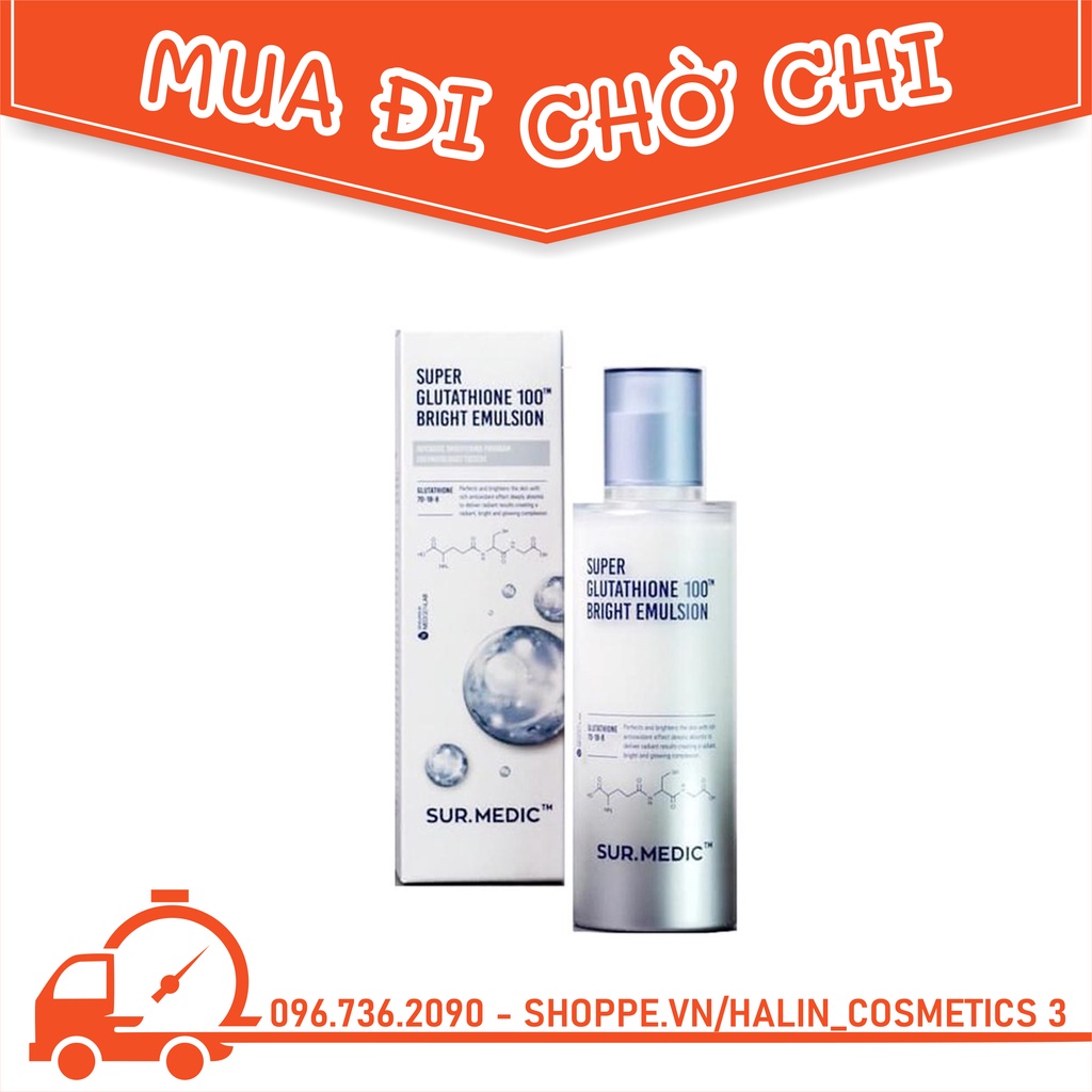 Sữa Dưỡng Trắng Da💖FREESHIP💖Sữa Dưỡng Trắng Da Sur.Medic Super Glutathione 100 Bright Emulsion HALINDG2