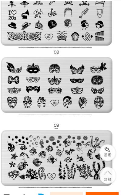 Khuôn in móng tay inox