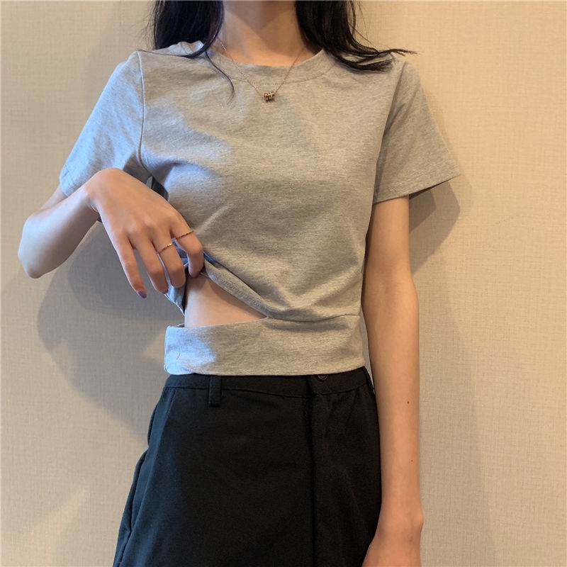 Áo Thun Nữ Tay Ngắn Cổ Tròn Dáng Ôm Phong Cách Hàn Quốc Đơn Giản Dễ Phối Đồ Cho Nữ áo phông nữ JL-TX-71