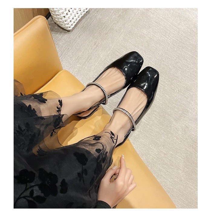 Sandal cao gót Zara da bóng, 1 quai đá 3p