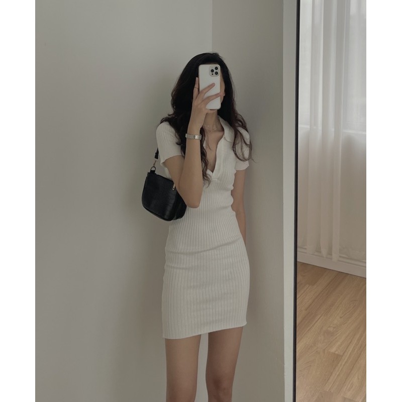 váy body len tăm cổ polo 347 | BigBuy360 - bigbuy360.vn