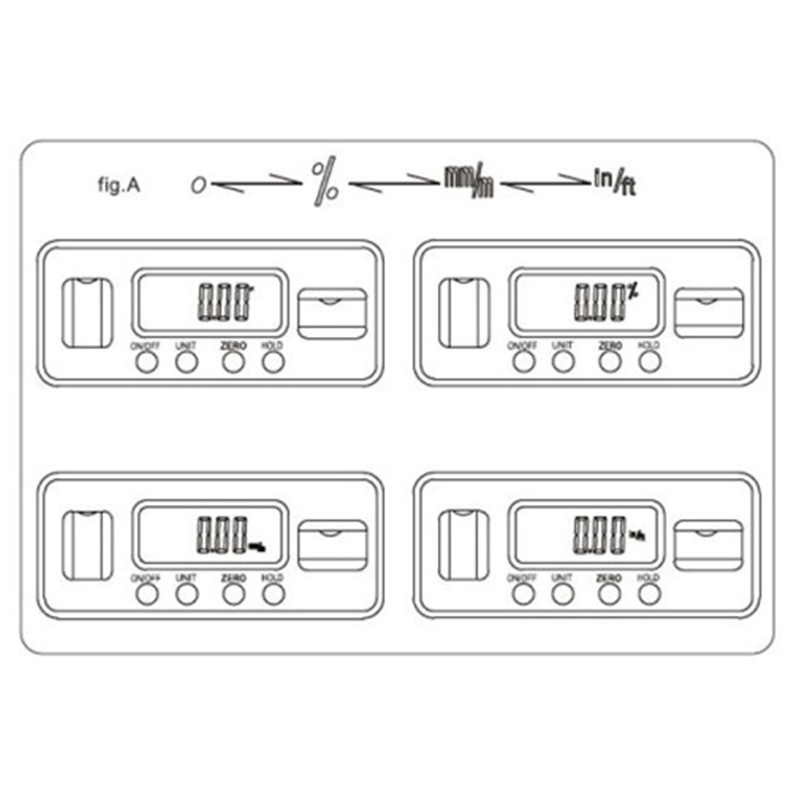 Hộp Đo Góc Kỹ Thuật Số Mini Có Nam Châm Hiển Thị Màn Hình LCD