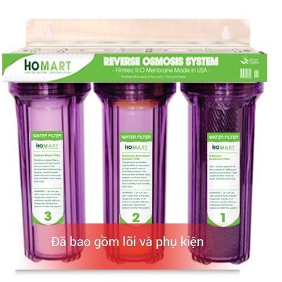 Bộ lọc nước sinh hoạt - lọc thô đầu nguồn 3 cấp ly 10 inch chuẩn 30c3t