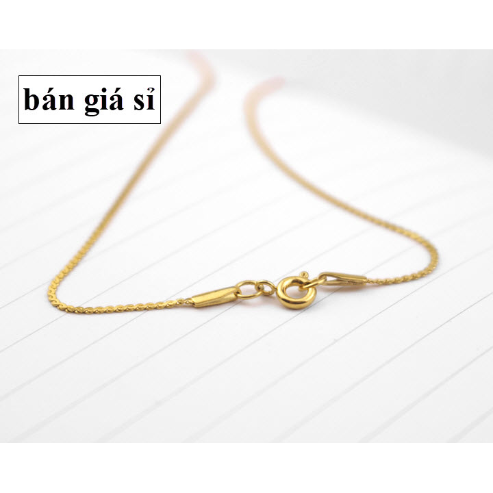 Dây chuyền nữ inox cao cấp không mặt, không đen vĩnh viễn - vô cực 1mm