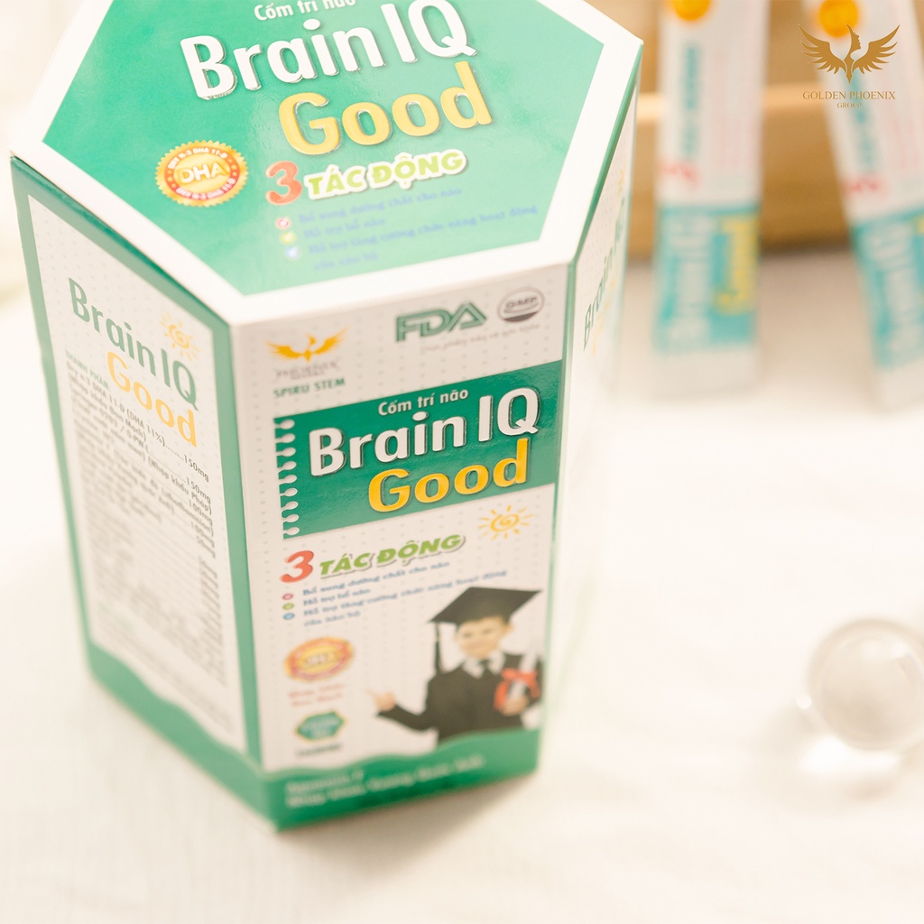 Thực phẩm phát triển trí não cho trẻ Brain IQ Good Golden Phoenix Pharma, Hộp 30 gói