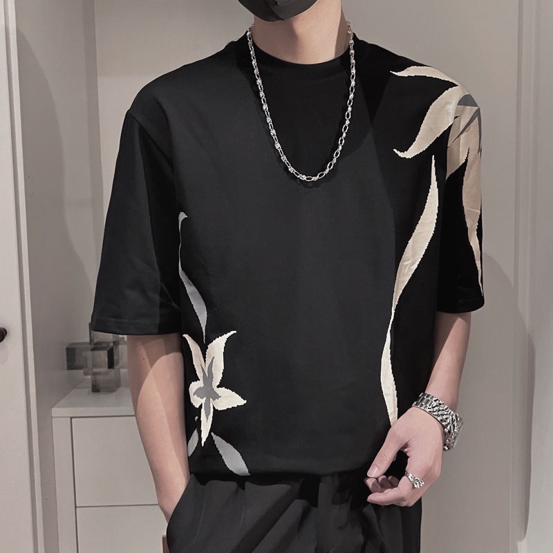 Áo Thun Ngắn Tay Dáng Rộng Thời Trang Cá Tính Cho Nam